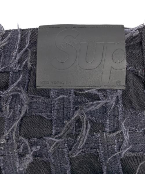 SUPREME（シュプリーム）SUPREME (シュプリーム) Frayed Patchwork Baggy Denim Short ネイビー サイズ:38の古着・服飾アイテム