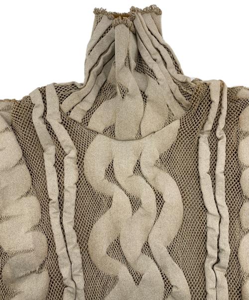 PLEATS PLEASE（プリーツプリーズ）PLEATS PLEASE (プリーツプリーズ) 薄手ニット ベージュ サイズ:3の古着・服飾アイテム