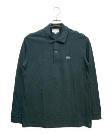 LACOSTE（ラコステ）の古着「リブ カラーポロシャツ」｜グリーン