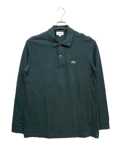 LACOSTE（ラコステ）LACOSTE (ラコステ) リブ カラーポロシャツ グリーン サイズ:US：Lの古着・服飾アイテム