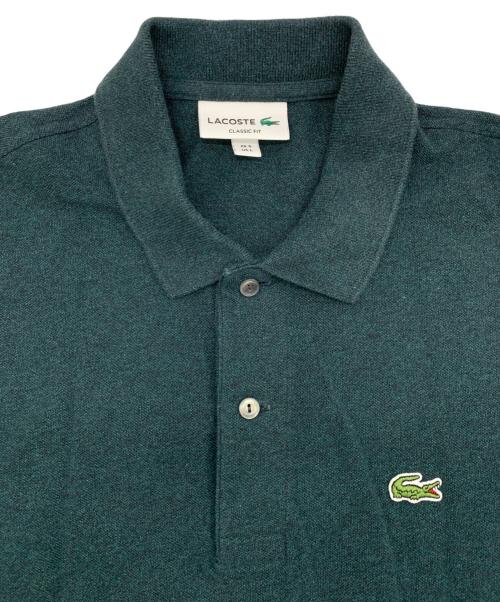 LACOSTE（ラコステ）LACOSTE (ラコステ) リブ カラーポロシャツ グリーン サイズ:US：Lの古着・服飾アイテム