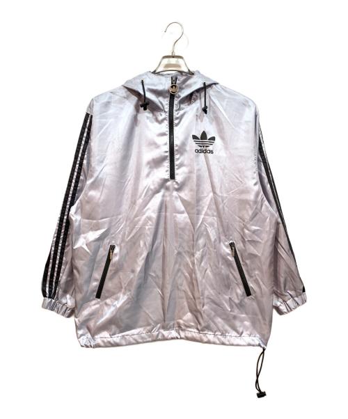 adidas（アディダス）adidas (アディダス) ナイロンジャケット グレー サイズ:M-Lの古着・服飾アイテム