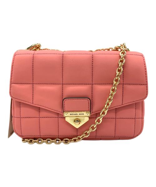 MICHAEL KORS（マイケル・コース）MICHAEL KORS (マイケル・コース) チェーンショルダーバッグ ピンクの古着・服飾アイテム