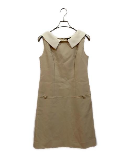 Rene（ルネ）Rene (ルネ) ノースリーブワンピース ベージュ サイズ:36の古着・服飾アイテム