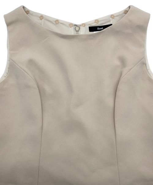 Rene（ルネ）Rene (ルネ) ノースリーブワンピース ベージュ サイズ:36の古着・服飾アイテム
