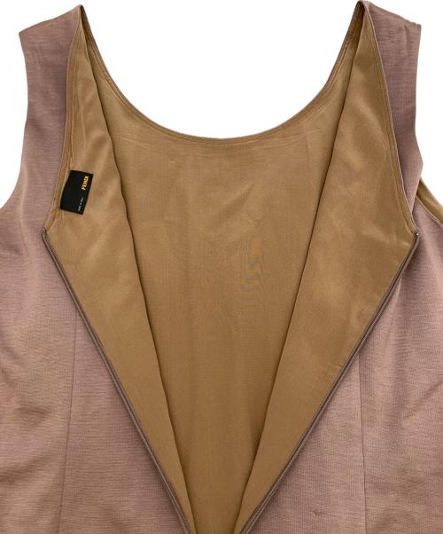 FENDI（フェンディ）FENDI (フェンディ) ノースリーブ・キャミソールワンピース パープル サイズ:44の古着・服飾アイテム