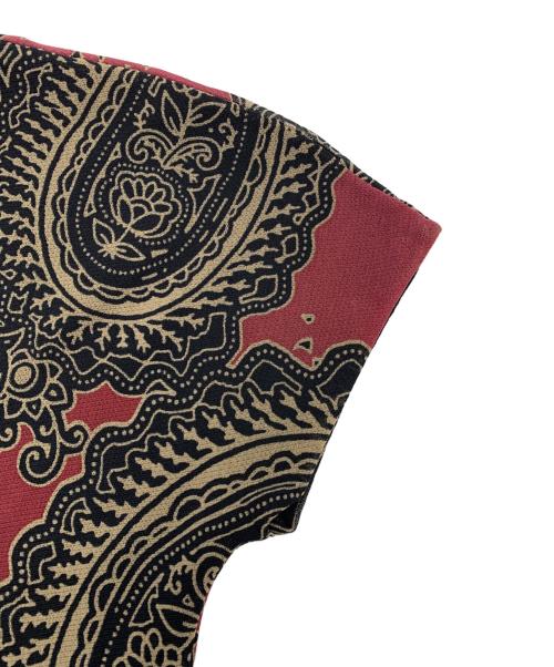 ETRO（エトロ）ETRO (エトロ) ノースリーブ・キャミソールワンピース ベージュ×レッド サイズ:42の古着・服飾アイテム