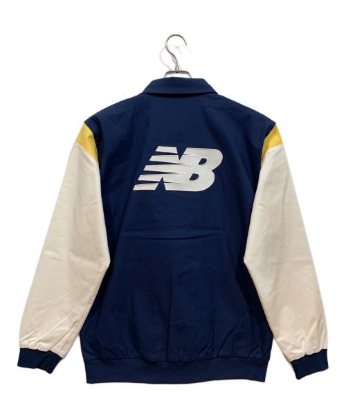 NEW BALANCE（ニューバランス）NEW BALANCE (ニューバランス) バーシティジャケット ホワイト×ネイビー サイズ:Mの古着・服飾アイテム