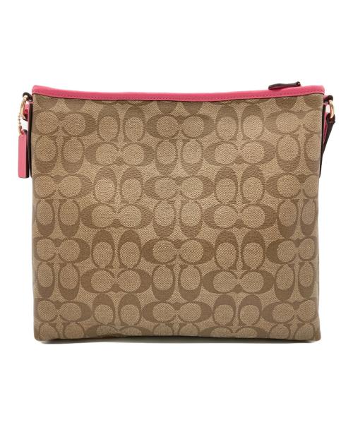 COACH（コーチ）COACH (コーチ) ショルダーバッグ ブラウン×ピンクの古着・服飾アイテム