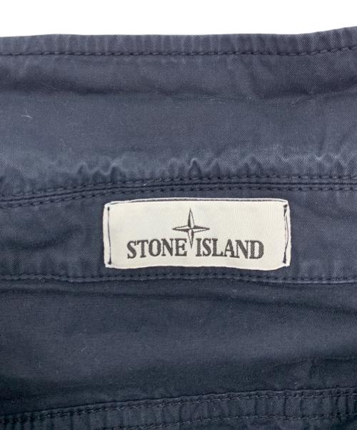 STONE ISLAND（ストーンアイランド）STONE ISLAND (ストーンアイランド) コットンツイル ストレッチ オーバーシャツ ブラック サイズ:Mの古着・服飾アイテム