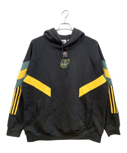 adidas（アディダス）adidas (アディダス) プルオーバーパーカー ブラック サイズ:3XLの古着・服飾アイテム