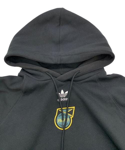 adidas（アディダス）adidas (アディダス) プルオーバーパーカー ブラック サイズ:3XLの古着・服飾アイテム