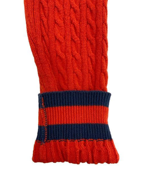 GUCCI（グッチ）GUCCI (グッチ) シェリーリボンパールボタンカーディガン オレンジ サイズ:XSの古着・服飾アイテム