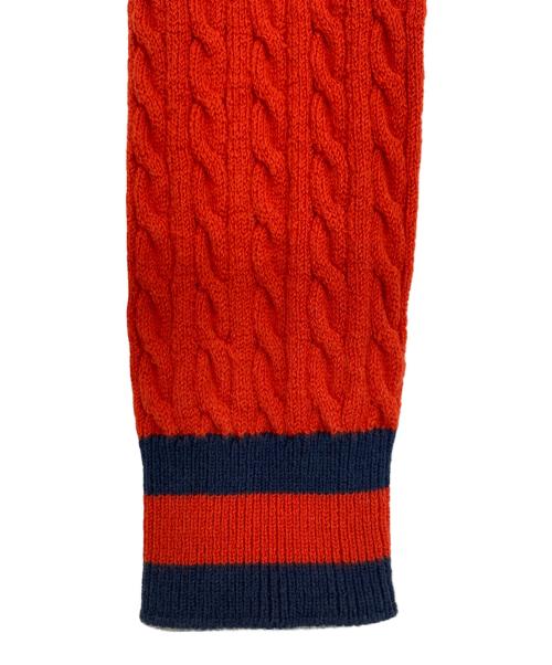 GUCCI（グッチ）GUCCI (グッチ) シェリーリボンパールボタンカーディガン オレンジ サイズ:XSの古着・服飾アイテム