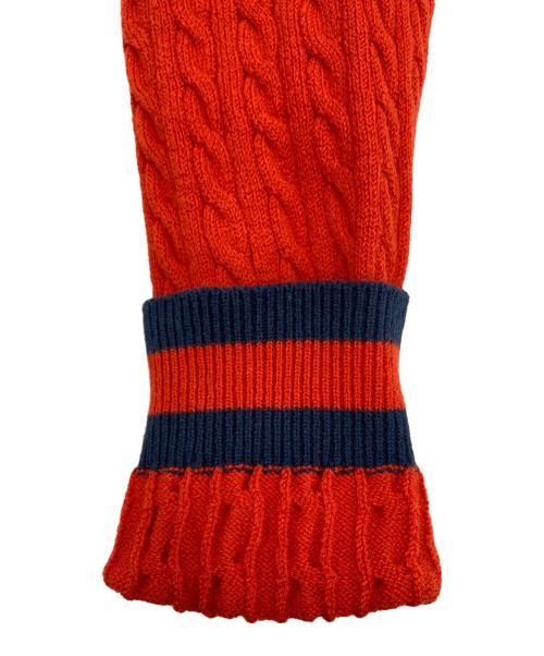 GUCCI（グッチ）GUCCI (グッチ) シェリーリボンパールボタンカーディガン オレンジ サイズ:XSの古着・服飾アイテム