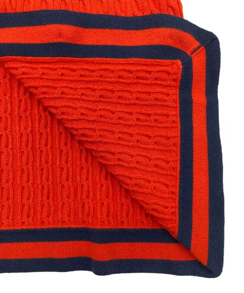 GUCCI（グッチ）GUCCI (グッチ) シェリーリボンパールボタンカーディガン オレンジ サイズ:XSの古着・服飾アイテム