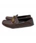 GUCCI (グッチ) ドライビングシューズ ブラウン サイズ:36：9000円