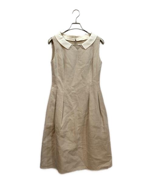 Rene（ルネ）Rene (ルネ) ノースリーブワンピース ベージュ サイズ:38の古着・服飾アイテム