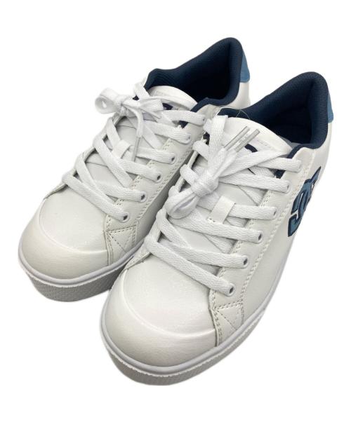 DC SHOE（ディーシーシュー）DC SHOE (ディーシーシュー) 厚底スニーカー ホワイト×ネイビー サイズ:US:8の古着・服飾アイテム