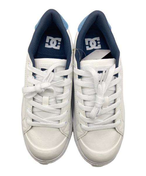 DC SHOE（ディーシーシュー）DC SHOE (ディーシーシュー) 厚底スニーカー ホワイト×ネイビー サイズ:US:8の古着・服飾アイテム