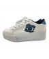 DC SHOE (ディーシーシュー) 厚底スニーカー ホワイト×ネイビー サイズ:US:8：6000円