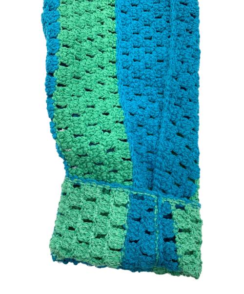 martinique（マルティニーク）martinique (マルティニーク) 薄手カーディガン グリーン×ブルー サイズ:表記なしの古着・服飾アイテム