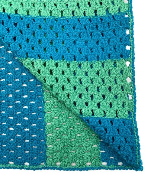 martinique（マルティニーク）martinique (マルティニーク) 薄手カーディガン グリーン×ブルー サイズ:表記なしの古着・服飾アイテム