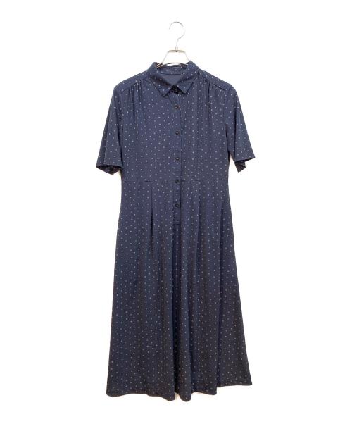 MACKINTOSH LONDON（マッキントッシュ ロンドン）MACKINTOSH LONDON (マッキントッシュ ロンドン) アスタープリントジャージワンピース ネイビー サイズ:38の古着・服飾アイテム