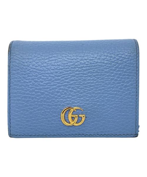 GUCCI（グッチ）GUCCI (グッチ) コンパクトウォレット ブルーの古着・服飾アイテム