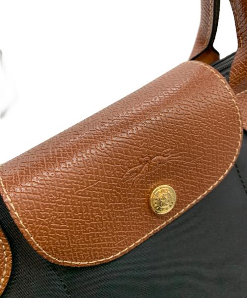 LONGCHAMP（ロンシャン）LONGCHAMP (ロンシャン) ハンドバッグ ブラック×ブラウンの古着・服飾アイテム