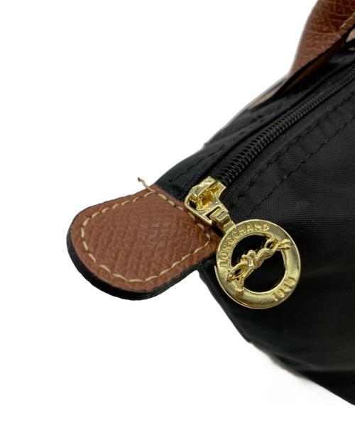 LONGCHAMP（ロンシャン）LONGCHAMP (ロンシャン) ハンドバッグ ブラック×ブラウンの古着・服飾アイテム