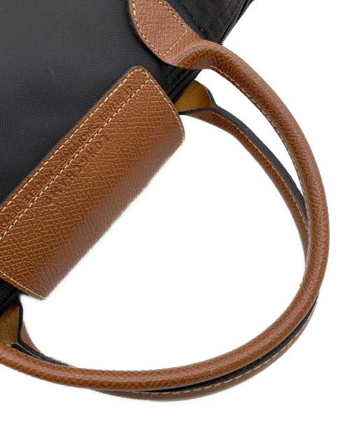 LONGCHAMP（ロンシャン）LONGCHAMP (ロンシャン) ハンドバッグ ブラック×ブラウンの古着・服飾アイテム