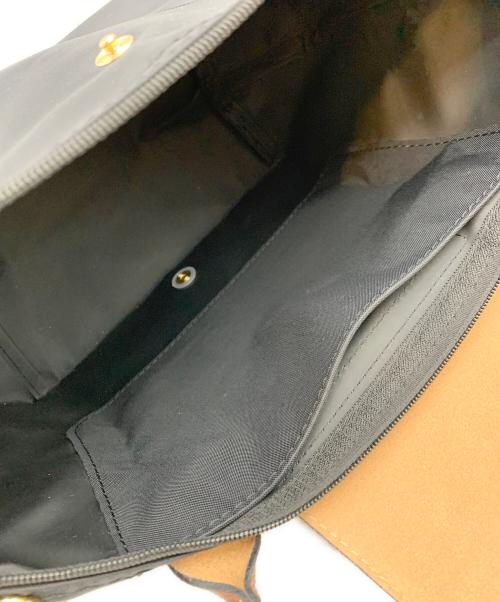 LONGCHAMP（ロンシャン）LONGCHAMP (ロンシャン) ハンドバッグ ブラック×ブラウンの古着・服飾アイテム