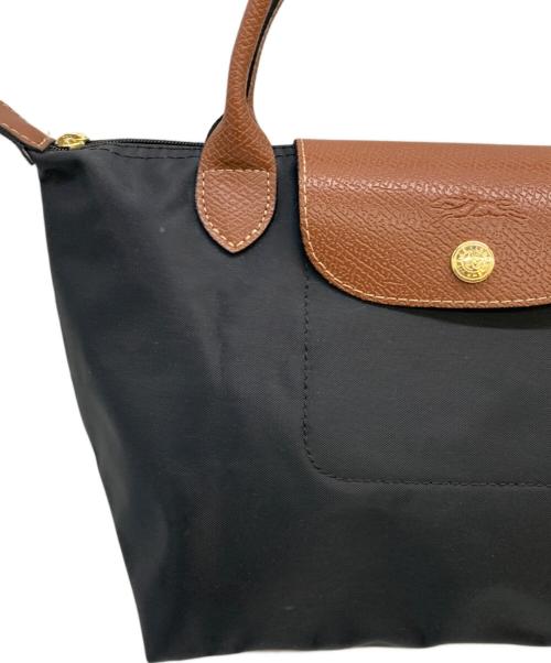 LONGCHAMP（ロンシャン）LONGCHAMP (ロンシャン) ハンドバッグ ブラック×ブラウンの古着・服飾アイテム