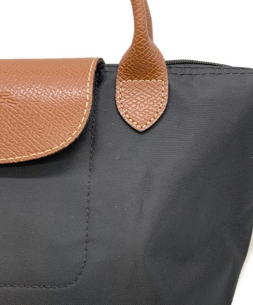 LONGCHAMP（ロンシャン）LONGCHAMP (ロンシャン) ハンドバッグ ブラック×ブラウンの古着・服飾アイテム
