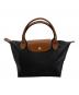 LONGCHAMP（ロンシャン）の古着「ハンドバッグ」｜ブラック×ブラウン