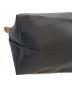 中古・古着 LONGCHAMP (ロンシャン) ハンドバッグ ブラック×ブラウン：6000円