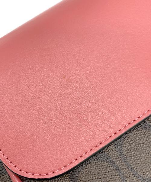 COACH（コーチ）COACH (コーチ) ショルダーバッグ ブラウン×ピンクの古着・服飾アイテム