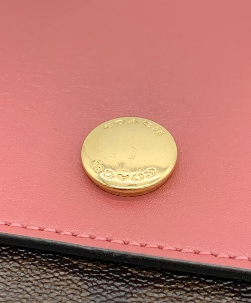 COACH（コーチ）COACH (コーチ) ショルダーバッグ ブラウン×ピンクの古着・服飾アイテム
