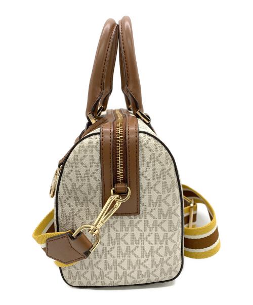 MICHAEL KORS（マイケル・コース）MICHAEL KORS (マイケル・コース) 2WAYバッグ ホワイト×ブラウンの古着・服飾アイテム