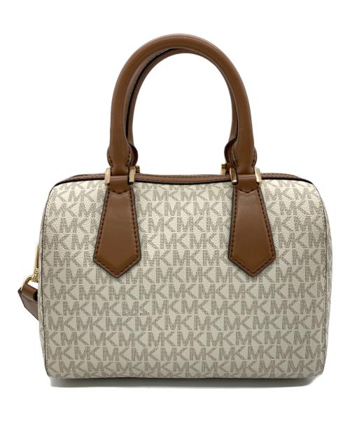 MICHAEL KORS（マイケル・コース）MICHAEL KORS (マイケル・コース) 2WAYバッグ ホワイト×ブラウンの古着・服飾アイテム