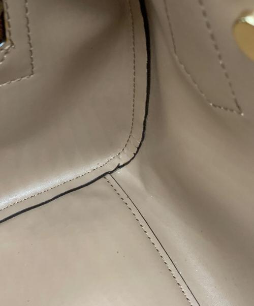 MICHAEL KORS（マイケル・コース）MICHAEL KORS (マイケル・コース) 2WAYバッグ ホワイト×ブラウンの古着・服飾アイテム