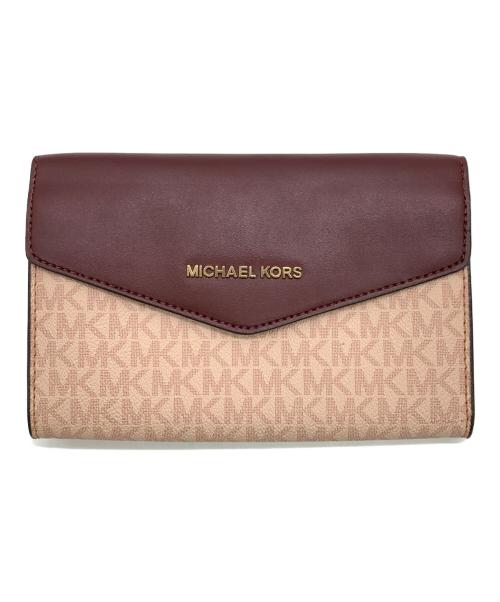 MICHAEL KORS（マイケル・コース）MICHAEL KORS (マイケル・コース) ハンドバッグ ピンク×ブラウンの古着・服飾アイテム