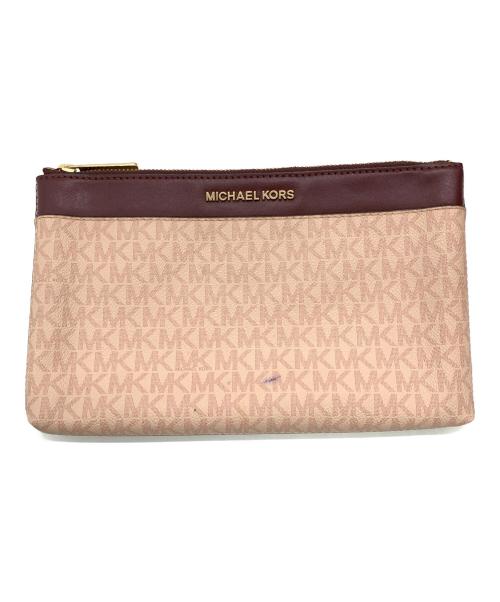 MICHAEL KORS（マイケル・コース）MICHAEL KORS (マイケル・コース) ハンドバッグ ピンク×ブラウンの古着・服飾アイテム