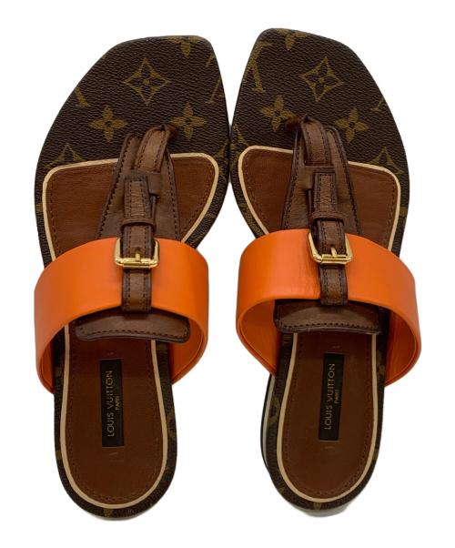 LOUIS VUITTON（ルイ ヴィトン）LOUIS VUITTON (ルイ ヴィトン) トングサンダル ブラウン サイズ:37 1/2の古着・服飾アイテム
