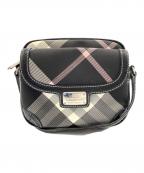 BURBERRY BLUE LABELバーバリー ブルー レーベル）の古着「ショルダーバッグ」｜グレー×ブラック×ピンク