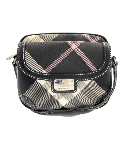 BURBERRY BLUE LABEL（バーバリー ブルー レーベル）BURBERRY BLUE LABEL (バーバリー ブルー レーベル) ショルダーバッグ グレー×ブラック×ピンクの古着・服飾アイテム
