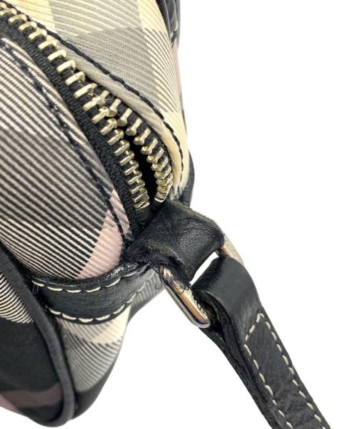 BURBERRY BLUE LABEL（バーバリー ブルー レーベル）BURBERRY BLUE LABEL (バーバリー ブルー レーベル) ショルダーバッグ グレー×ブラック×ピンクの古着・服飾アイテム