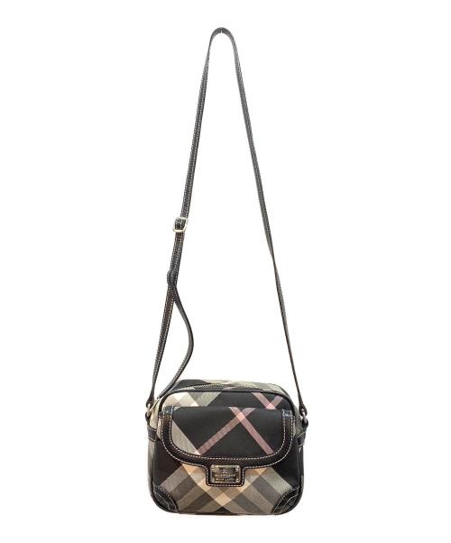 BURBERRY BLUE LABEL（バーバリー ブルー レーベル）BURBERRY BLUE LABEL (バーバリー ブルー レーベル) ショルダーバッグ グレー×ブラック×ピンクの古着・服飾アイテム