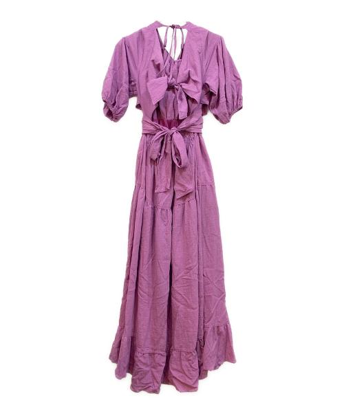 Snidel（スナイデル）Snidel (スナイデル) カシュクールロングワンピース パープル サイズ:1の古着・服飾アイテム